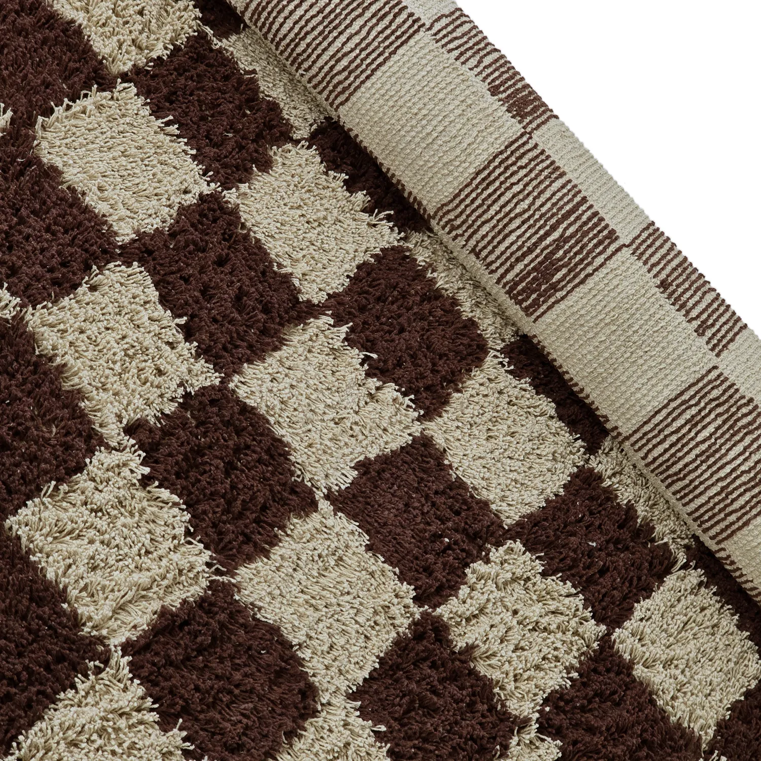Tappeto A Pelo Lungo - Elsey Natural Cotton Shaggy (beige/marrone)