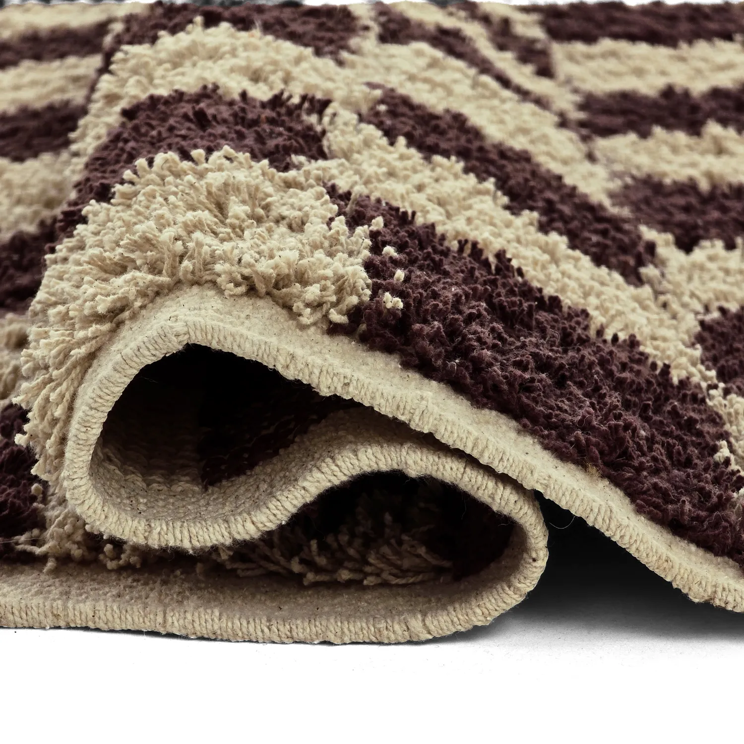 Tappeto A Pelo Lungo - Elsey Natural Cotton Shaggy (beige/marrone)