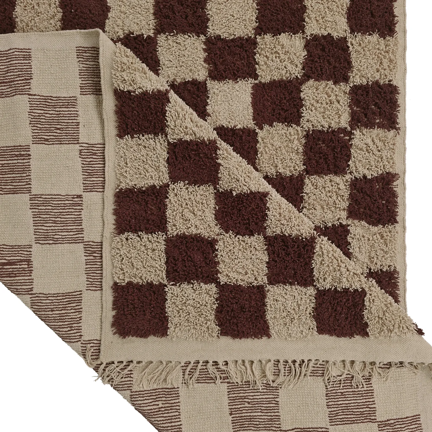 Tappeto A Pelo Lungo - Elsey Natural Cotton Shaggy (beige/marrone)