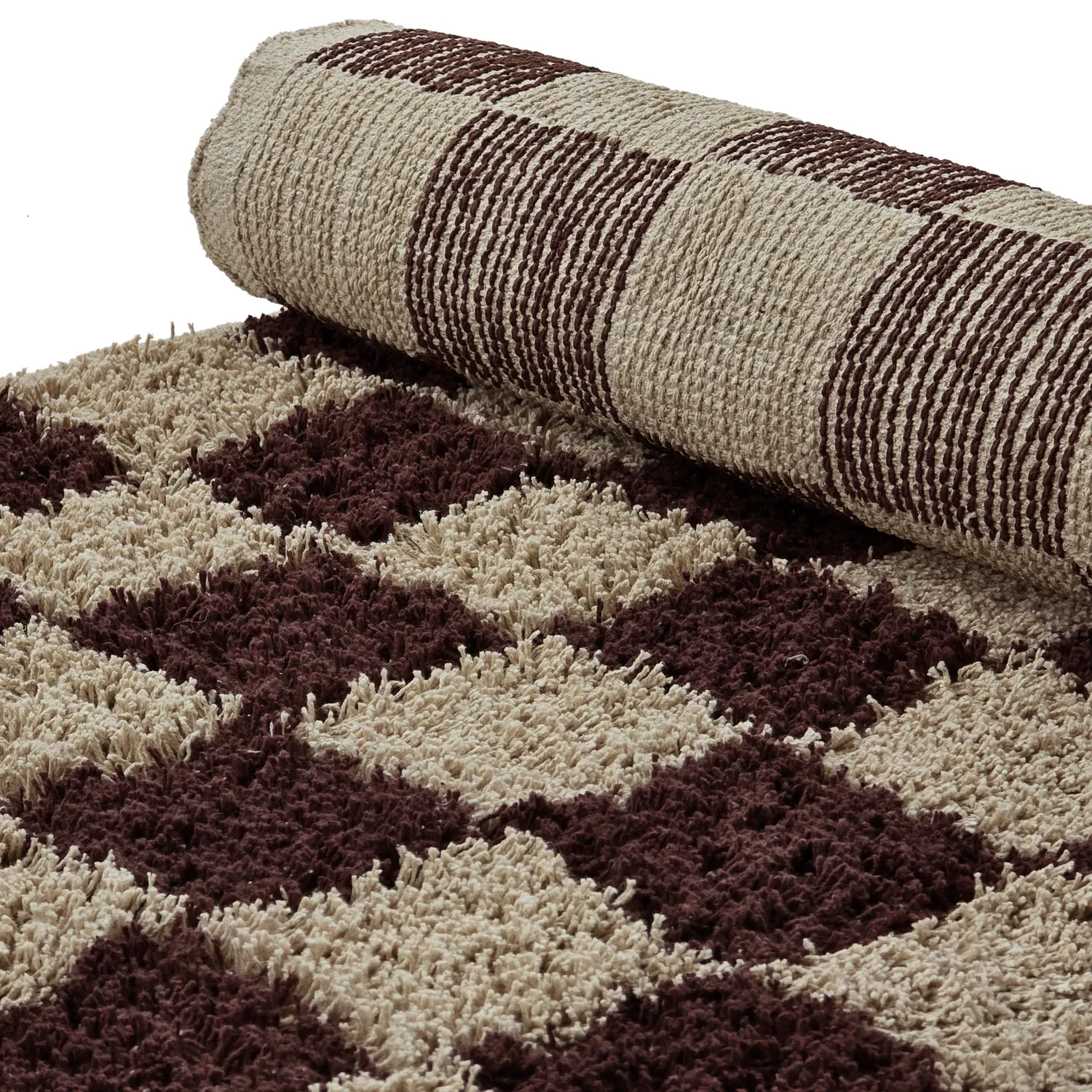 Tappeto A Pelo Lungo - Elsey Natural Cotton Shaggy (beige/marrone)