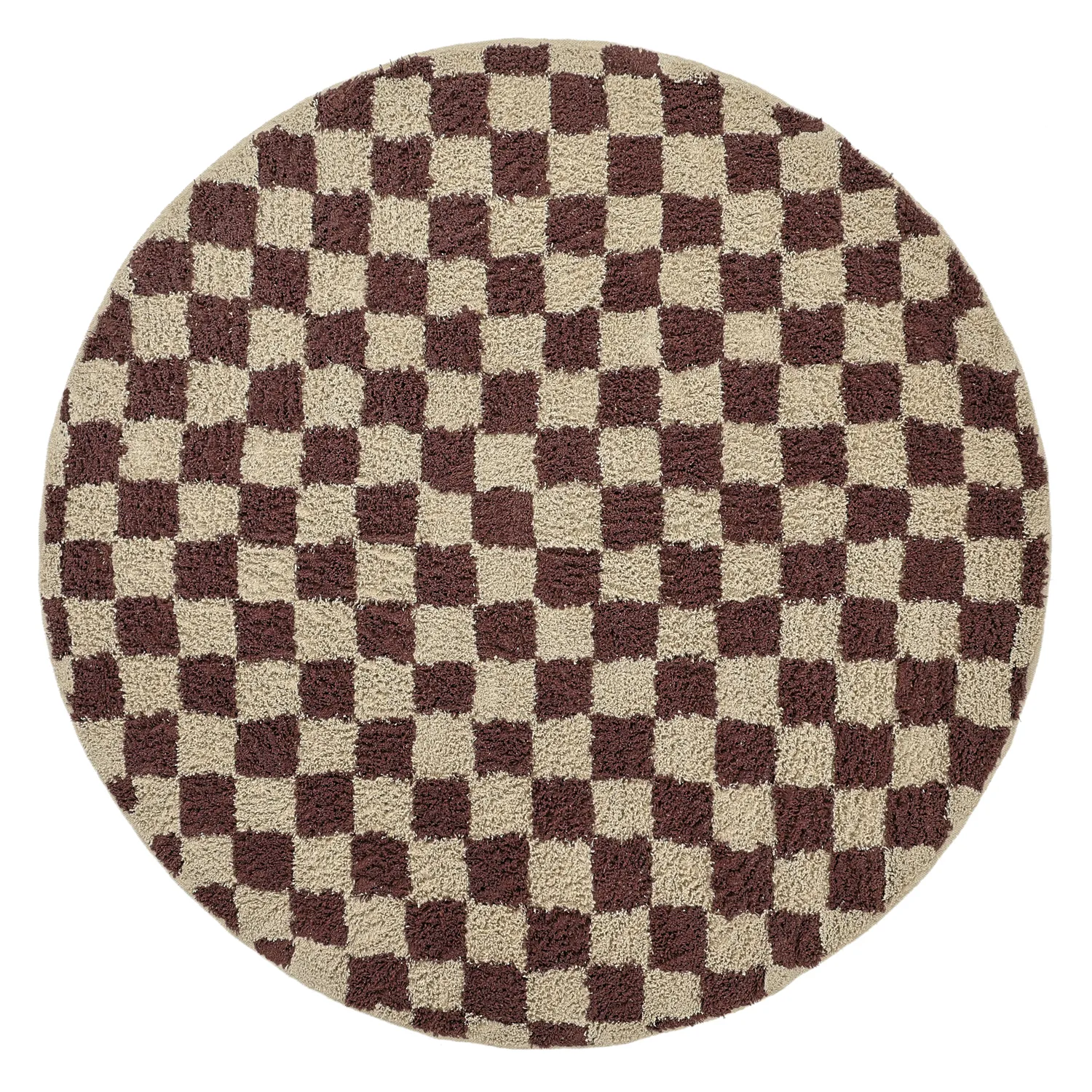Tappeti rotondi - Elsey Natural Cotton Shaggy (beige/marrone)
