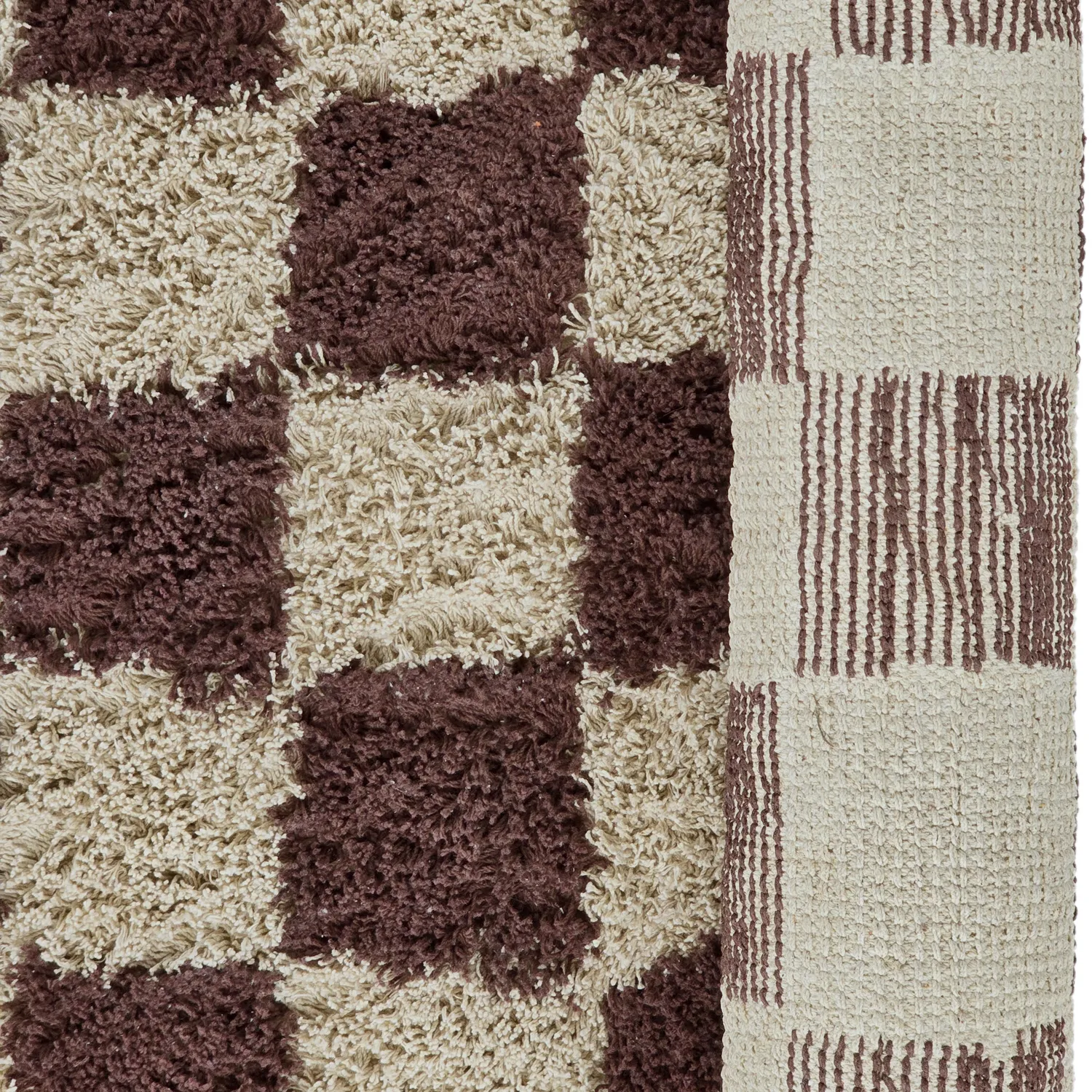 Tappeti rotondi - Elsey Natural Cotton Shaggy (beige/marrone)