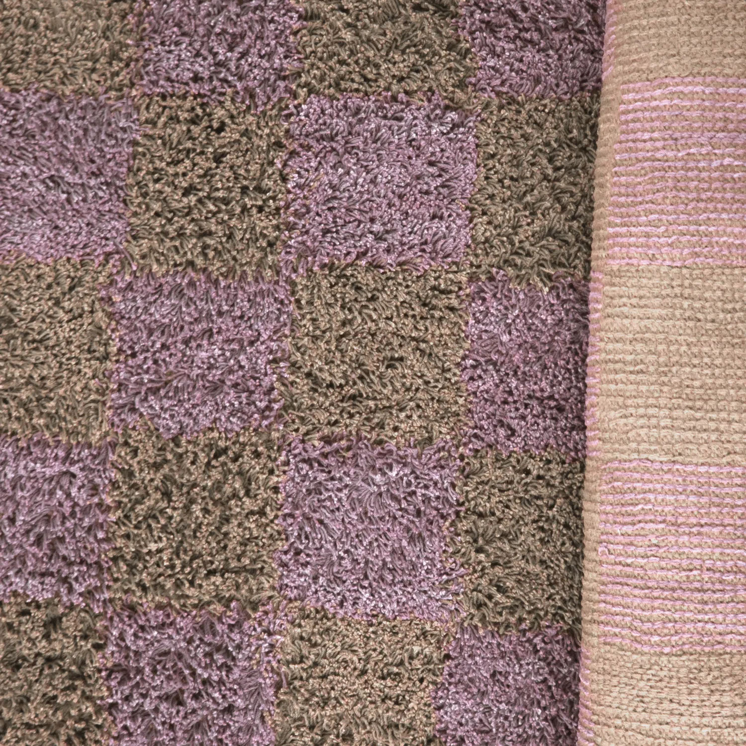 Tappeto A Pelo Lungo - Elsey Natural Cotton Shaggy (marrone/viola)