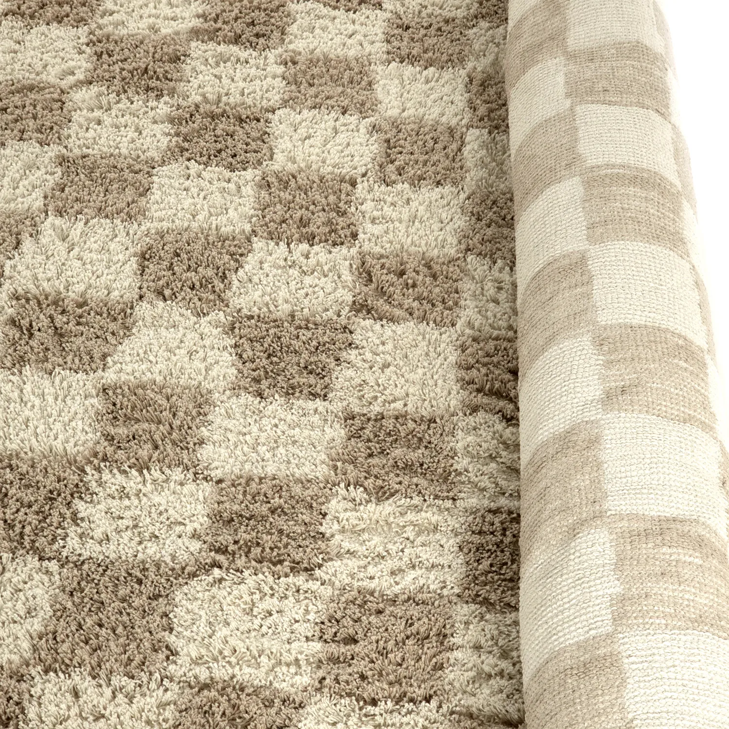 Tappeto A Pelo Lungo - Elsey Natural Cotton Shaggy (crema/sabbia)