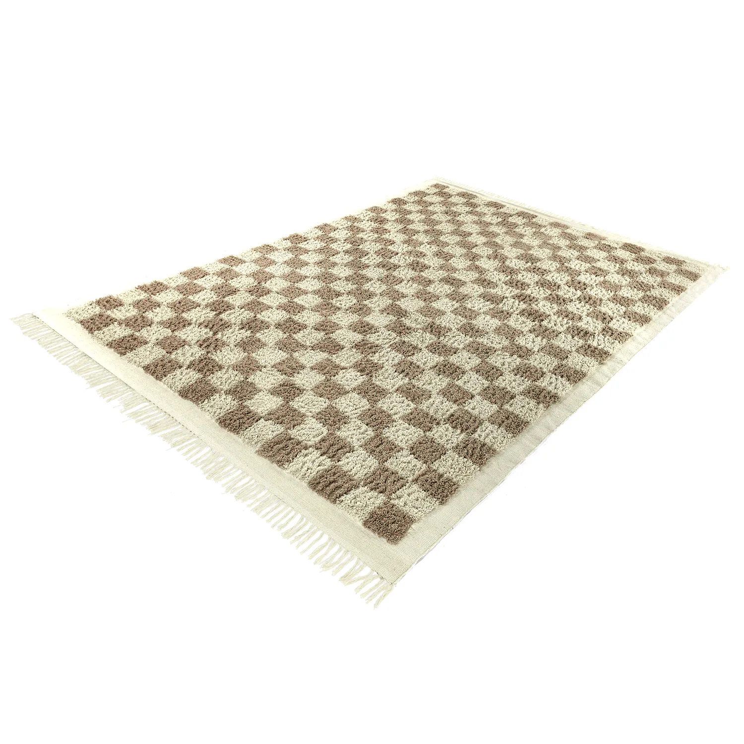 Tappeto A Pelo Lungo - Elsey Natural Cotton Shaggy (crema/sabbia)