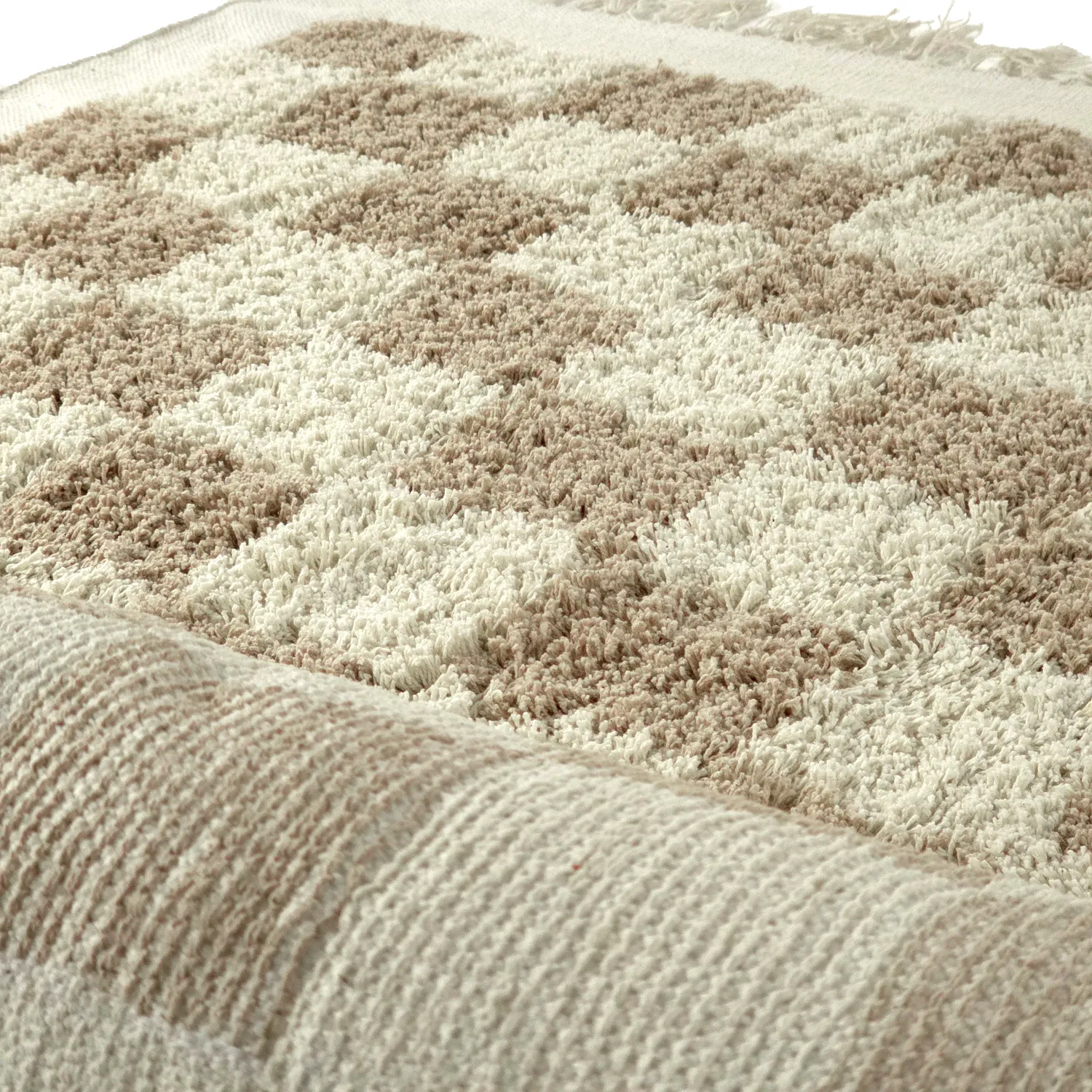 Tappeto A Pelo Lungo - Elsey Natural Cotton Shaggy (crema/sabbia)