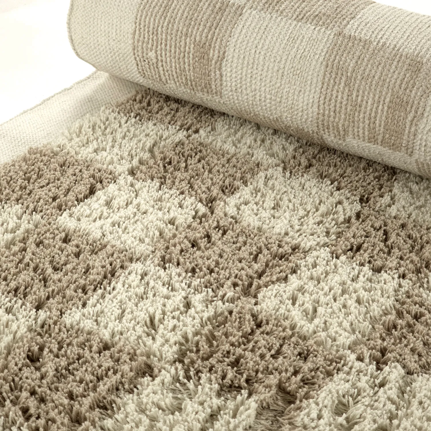 Tappeto A Pelo Lungo - Elsey Natural Cotton Shaggy (crema/sabbia)
