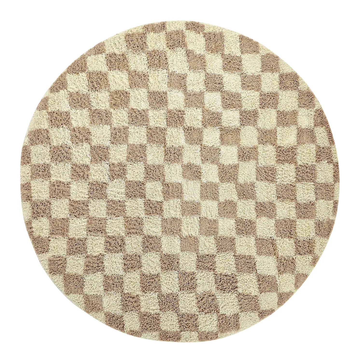 Tappeti rotondi - Elsey Natural Cotton Shaggy (crema/sabbia)