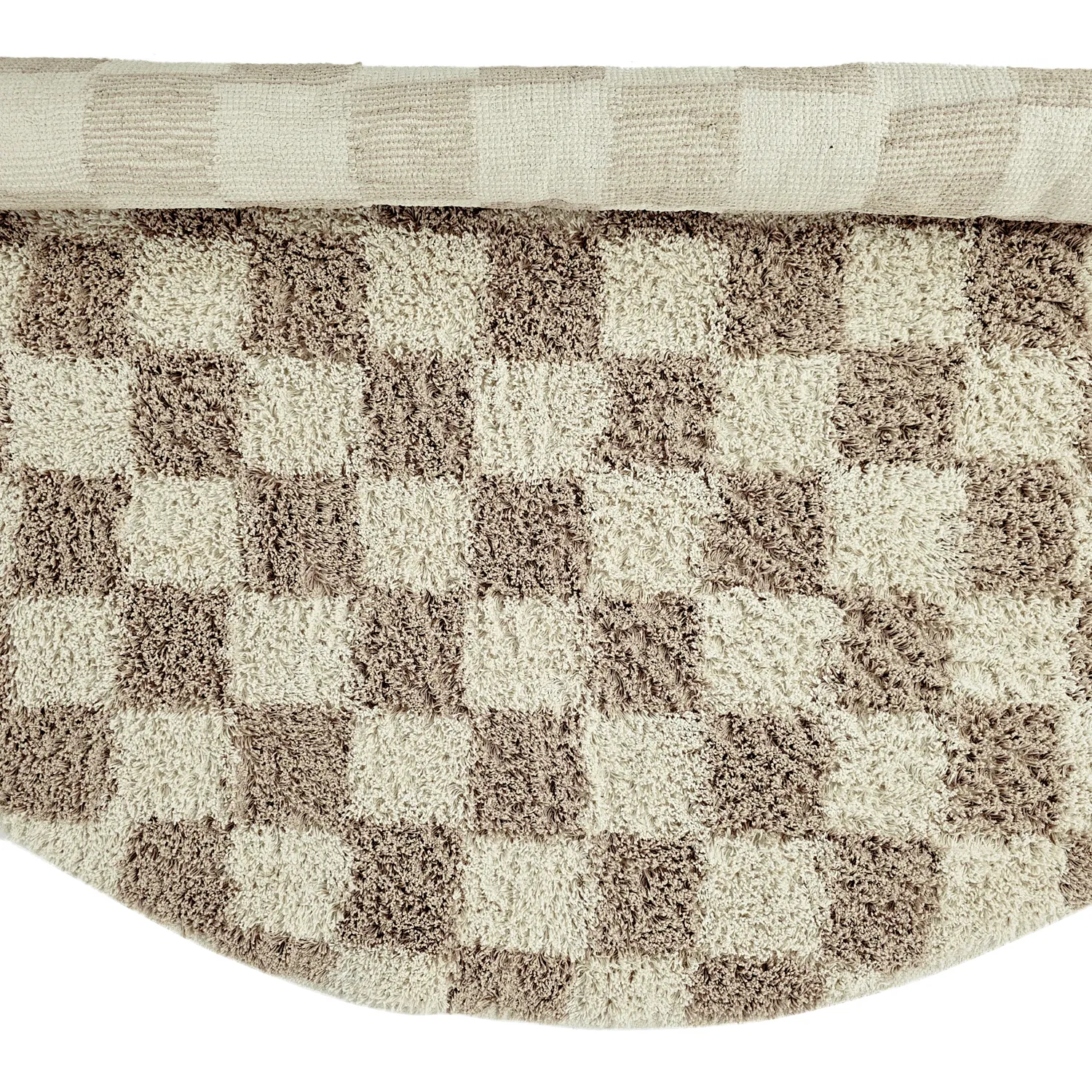 Tappeti rotondi - Elsey Natural Cotton Shaggy (crema/sabbia)