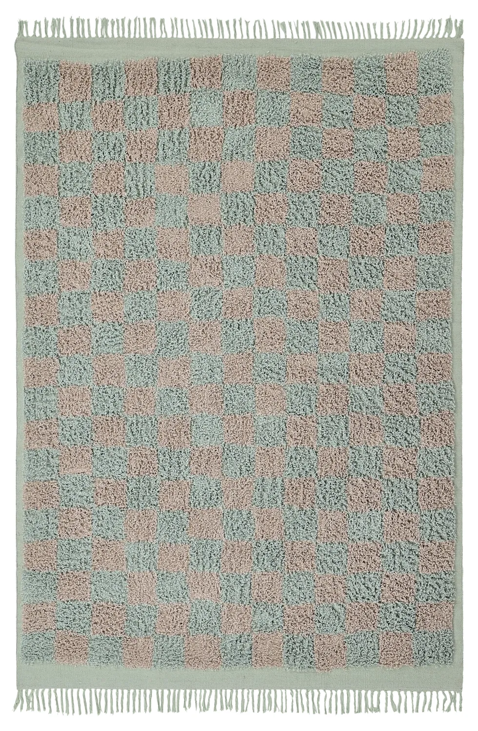 Tappeto A Pelo Lungo - Elsey Natural Cotton Shaggy (grigio/rosa)