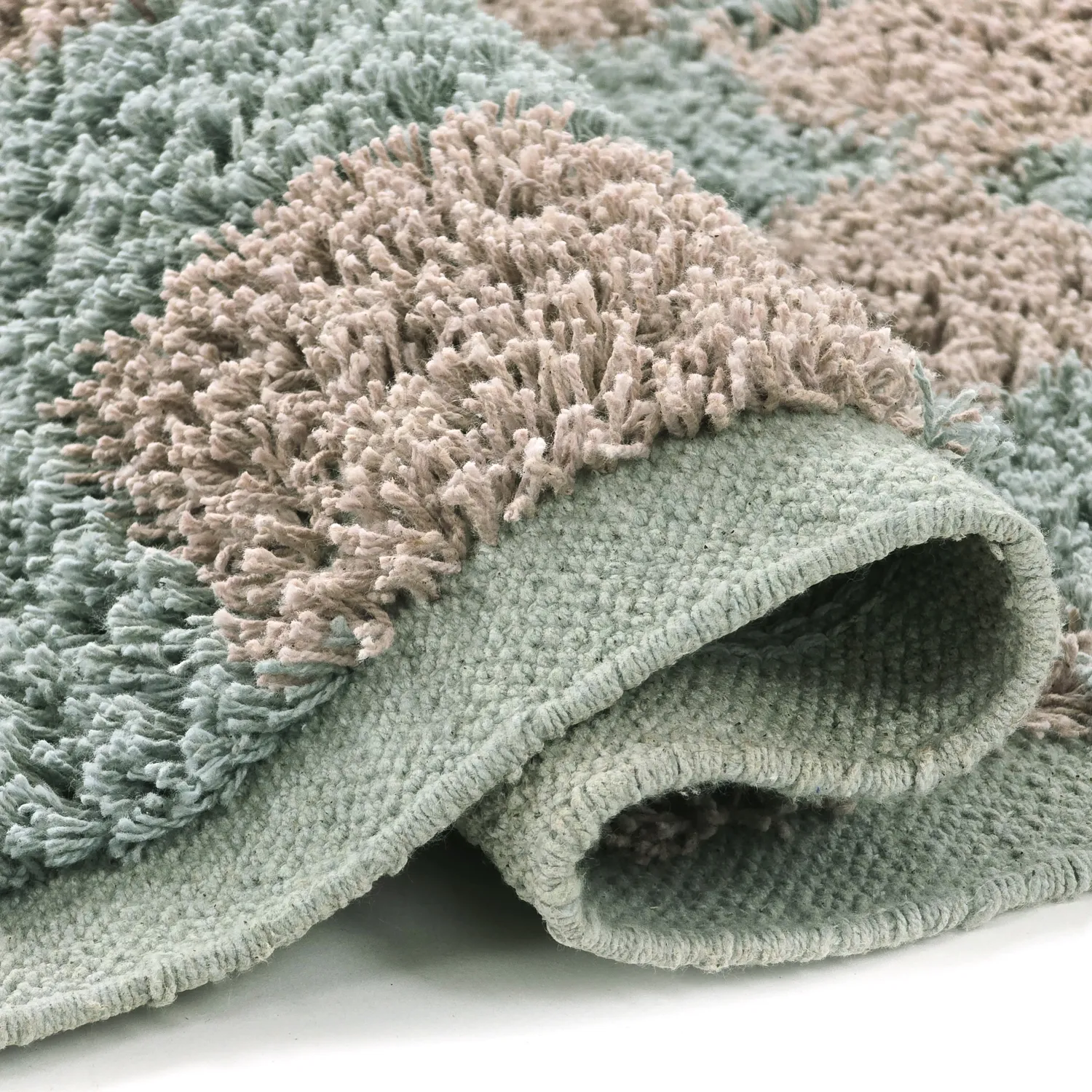 Tappeto A Pelo Lungo - Elsey Natural Cotton Shaggy (grigio/rosa)