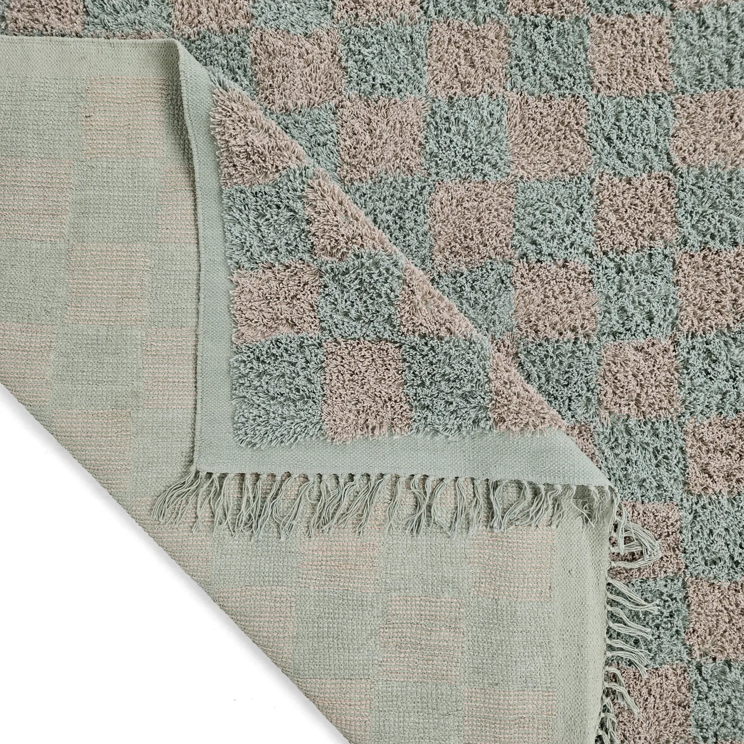Tappeto A Pelo Lungo - Elsey Natural Cotton Shaggy (grigio/rosa)