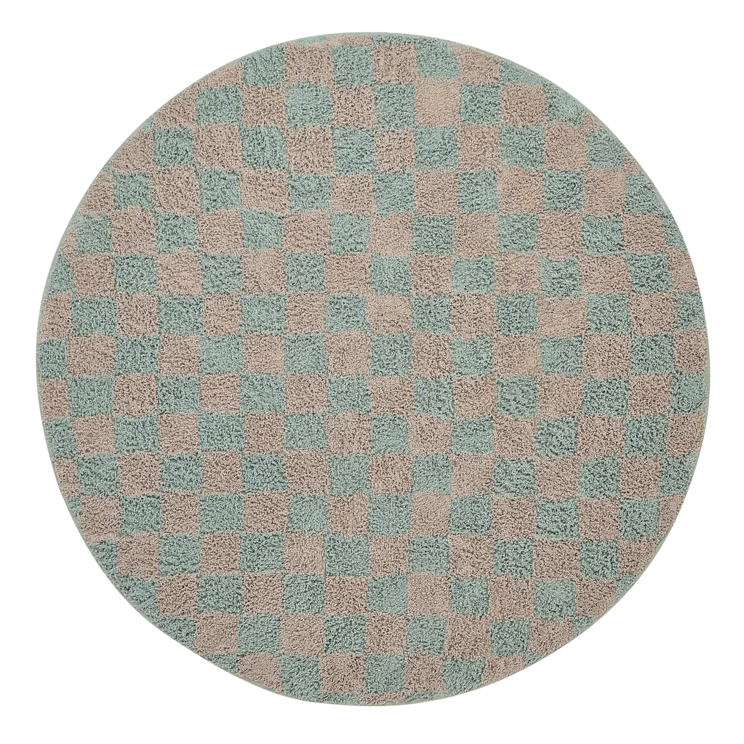 Tappeti rotondi - Elsey Natural Cotton Shaggy (grigio/rosa)