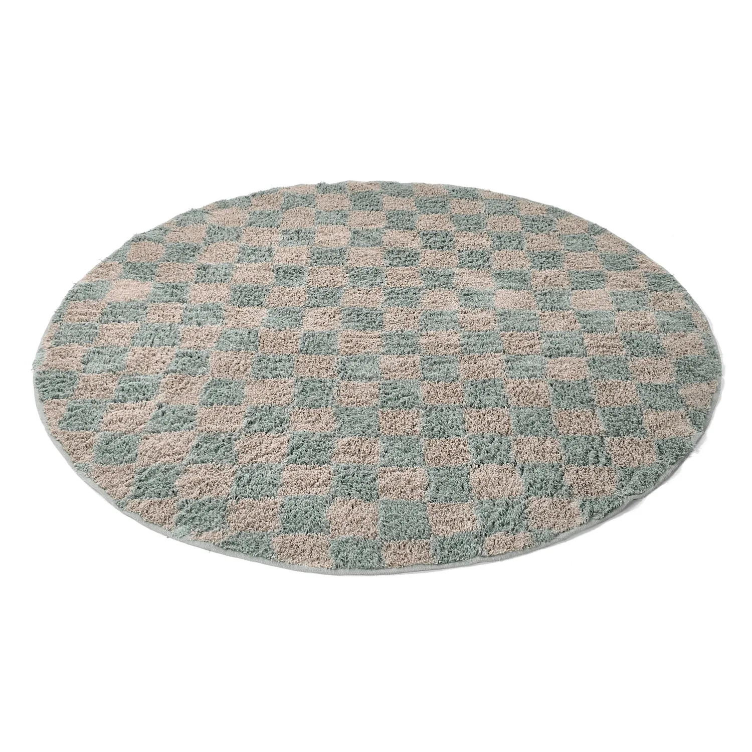 Tappeti rotondi - Elsey Natural Cotton Shaggy (grigio/rosa)