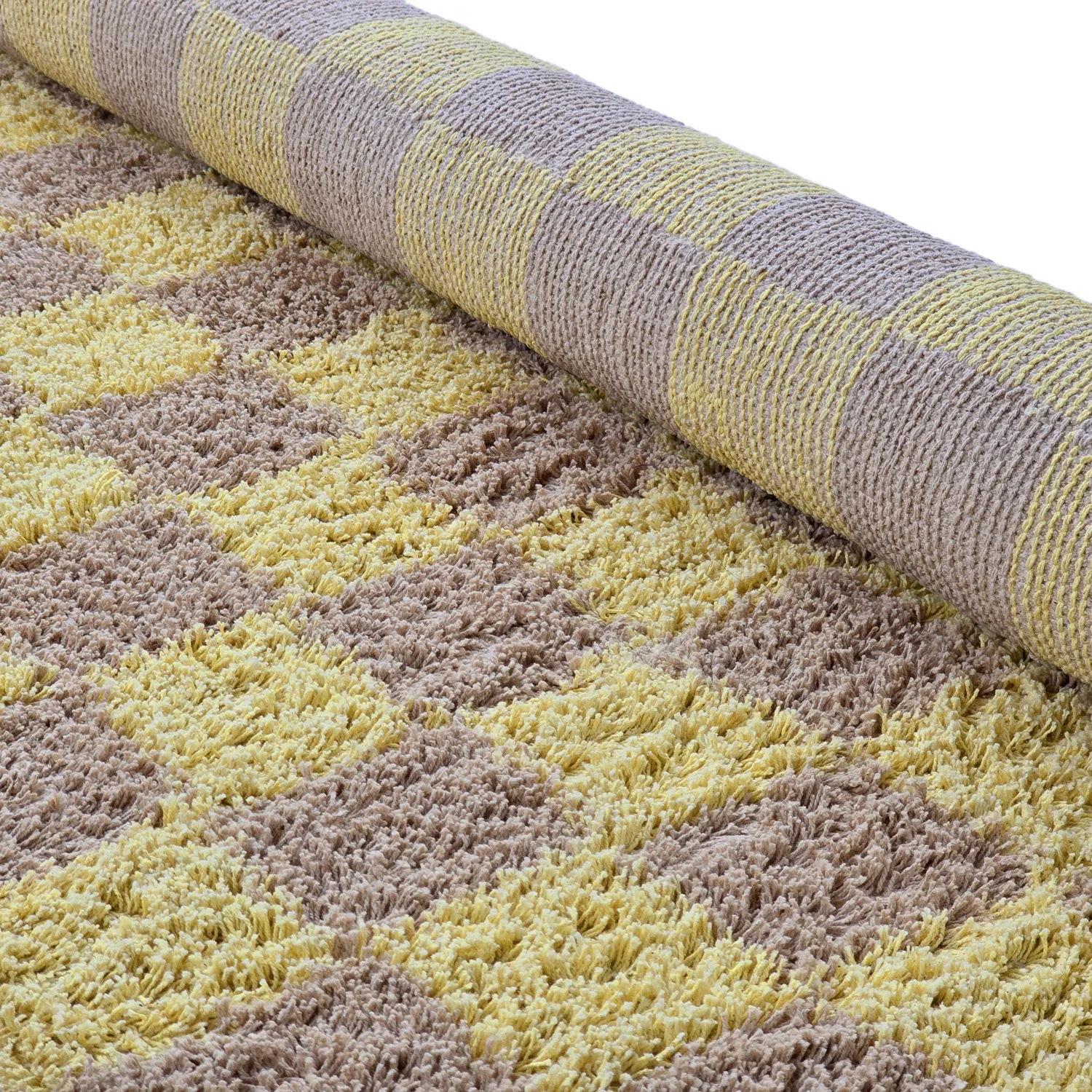 Tappeto A Pelo Lungo - Elsey Natural Cotton Shaggy (giallo/beige)