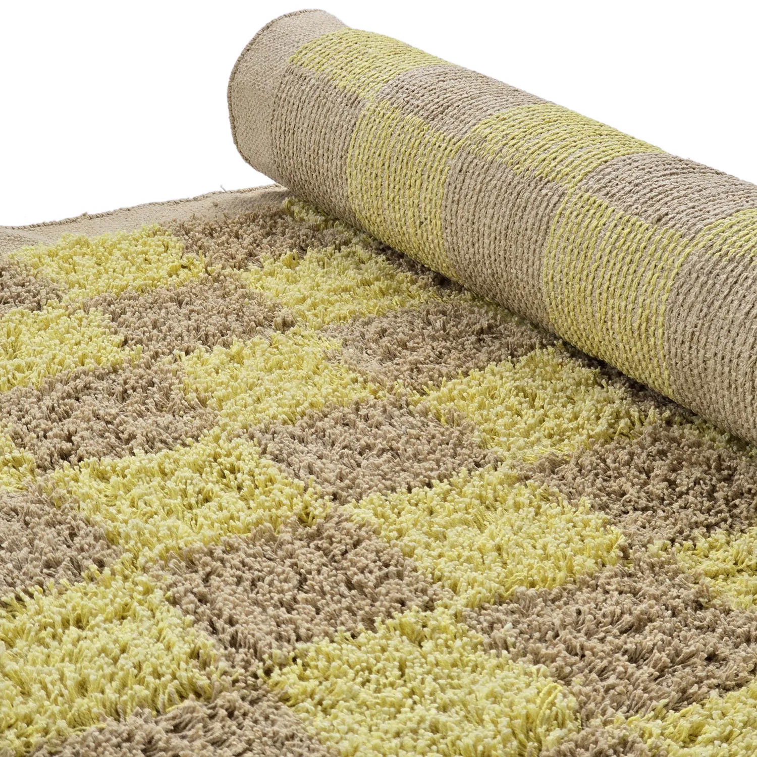 Tappeto A Pelo Lungo - Elsey Natural Cotton Shaggy (giallo/beige)