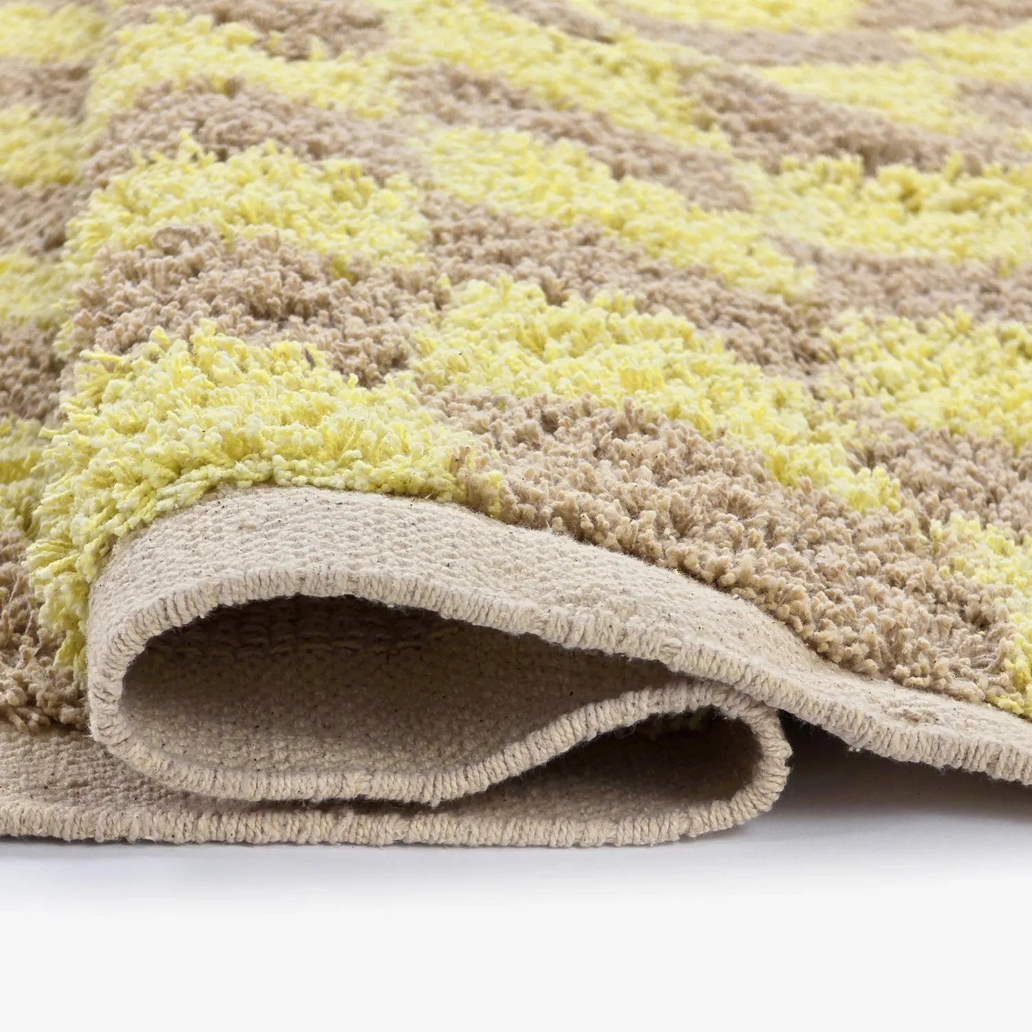 Tappeto A Pelo Lungo - Elsey Natural Cotton Shaggy (giallo/beige)