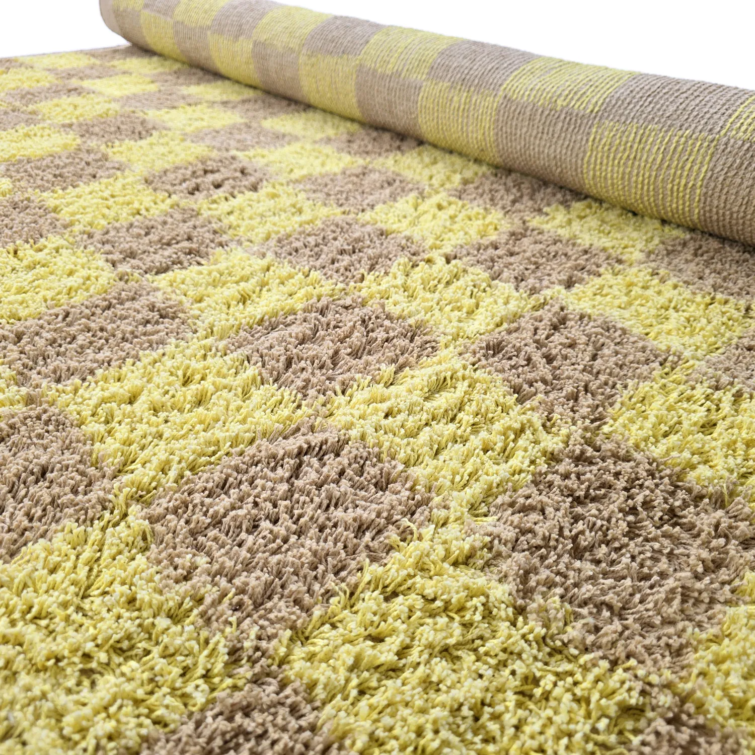 Tappeto A Pelo Lungo - Elsey Natural Cotton Shaggy (giallo/beige)