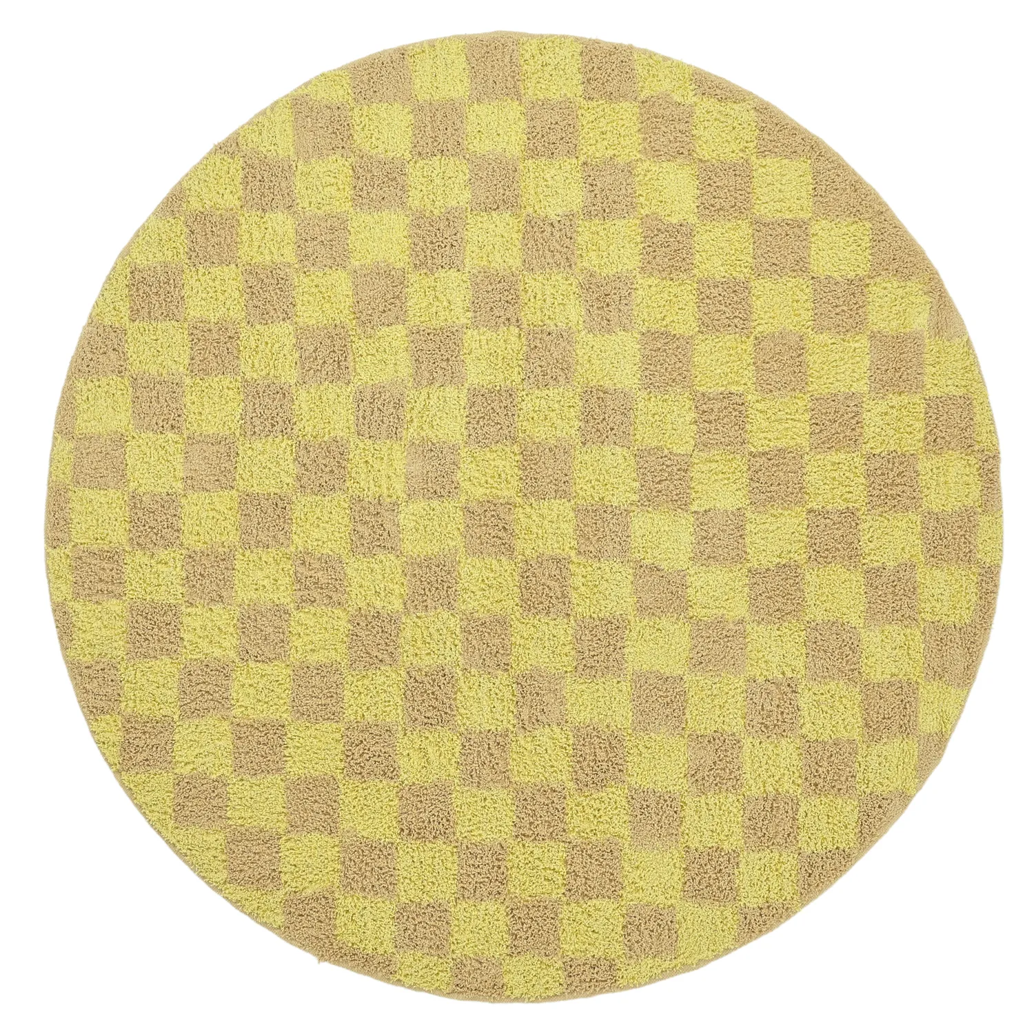 Tappeti rotondi - Elsey Natural Cotton Shaggy (giallo/beige)