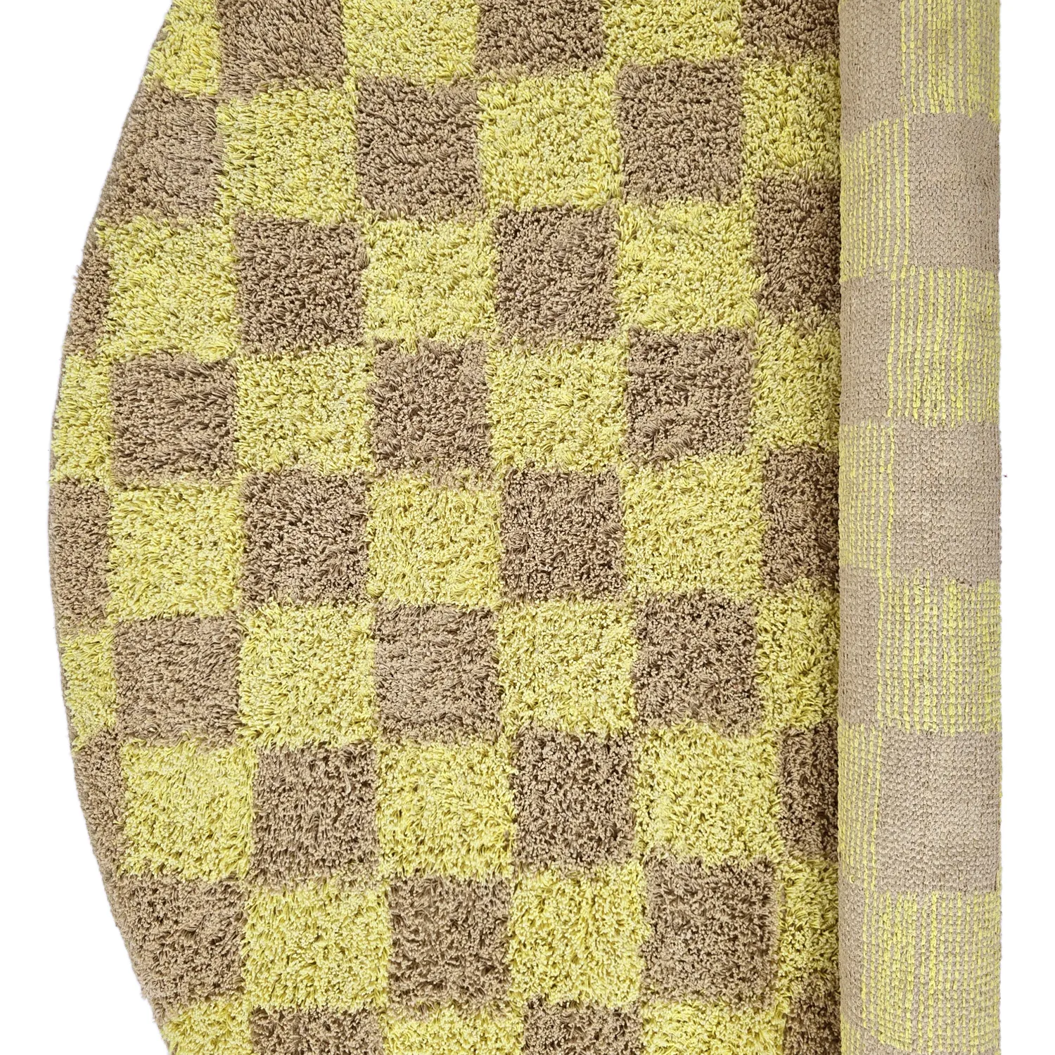 Tappeti rotondi - Elsey Natural Cotton Shaggy (giallo/beige)