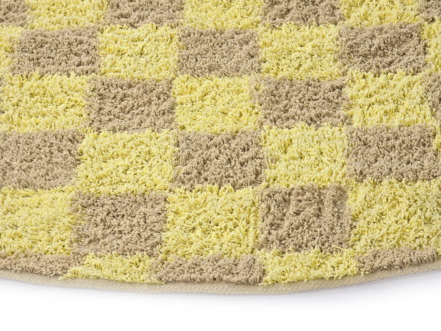 Tappeti rotondi - Elsey Natural Cotton Shaggy (giallo/beige)