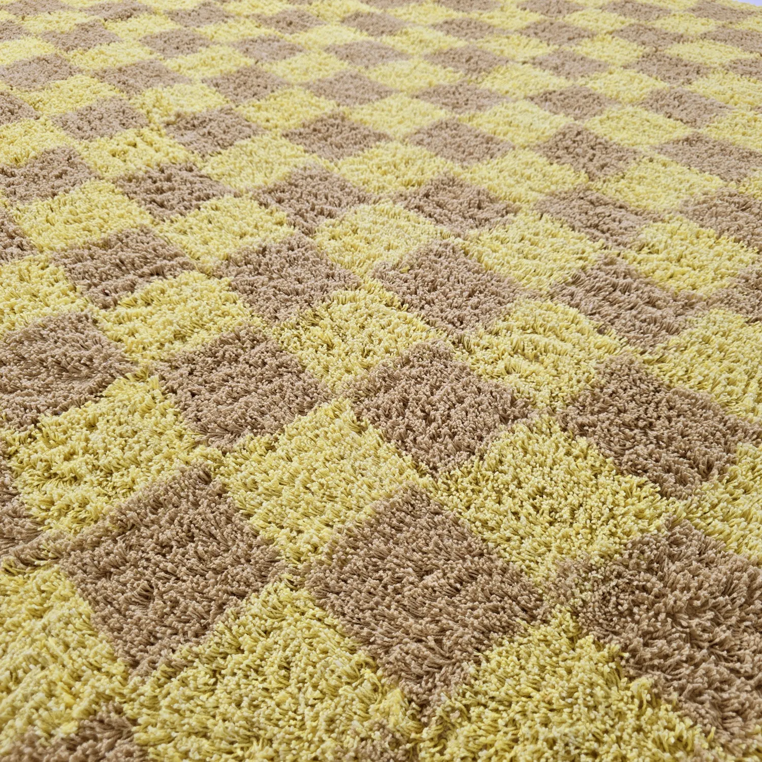 Tappeti rotondi - Elsey Natural Cotton Shaggy (giallo/beige)