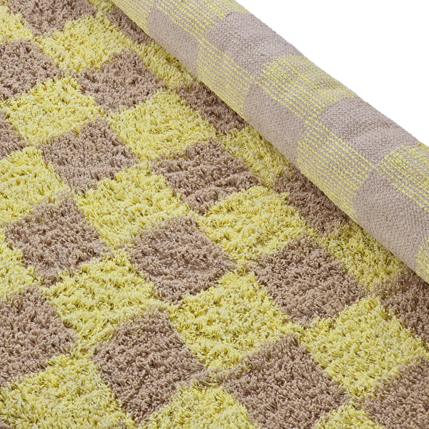 Tappeti rotondi - Elsey Natural Cotton Shaggy (giallo/beige)