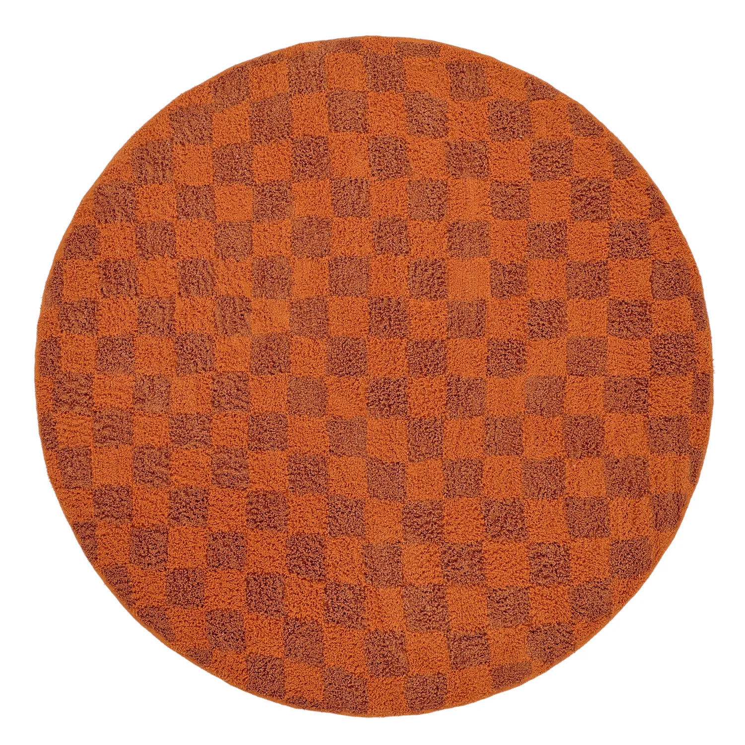 Tappeti rotondi - Elsey Natural Cotton Shaggy (arancione/rosso)
