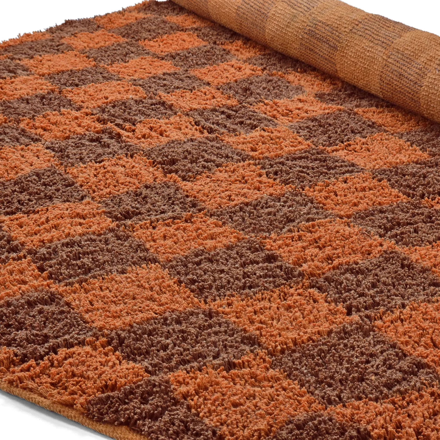 Tappeti rotondi - Elsey Natural Cotton Shaggy (arancione/rosso)