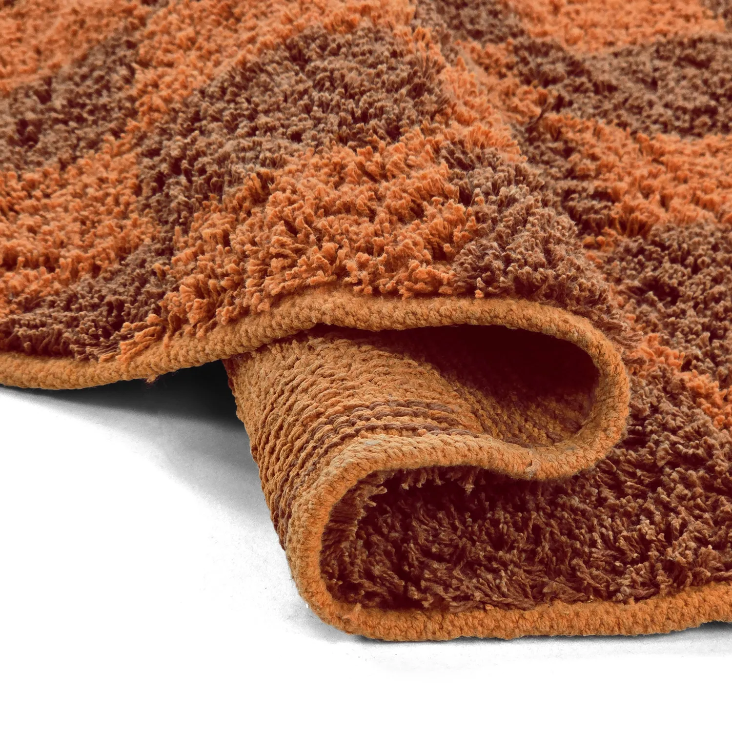 Tappeti rotondi - Elsey Natural Cotton Shaggy (arancione/rosso)