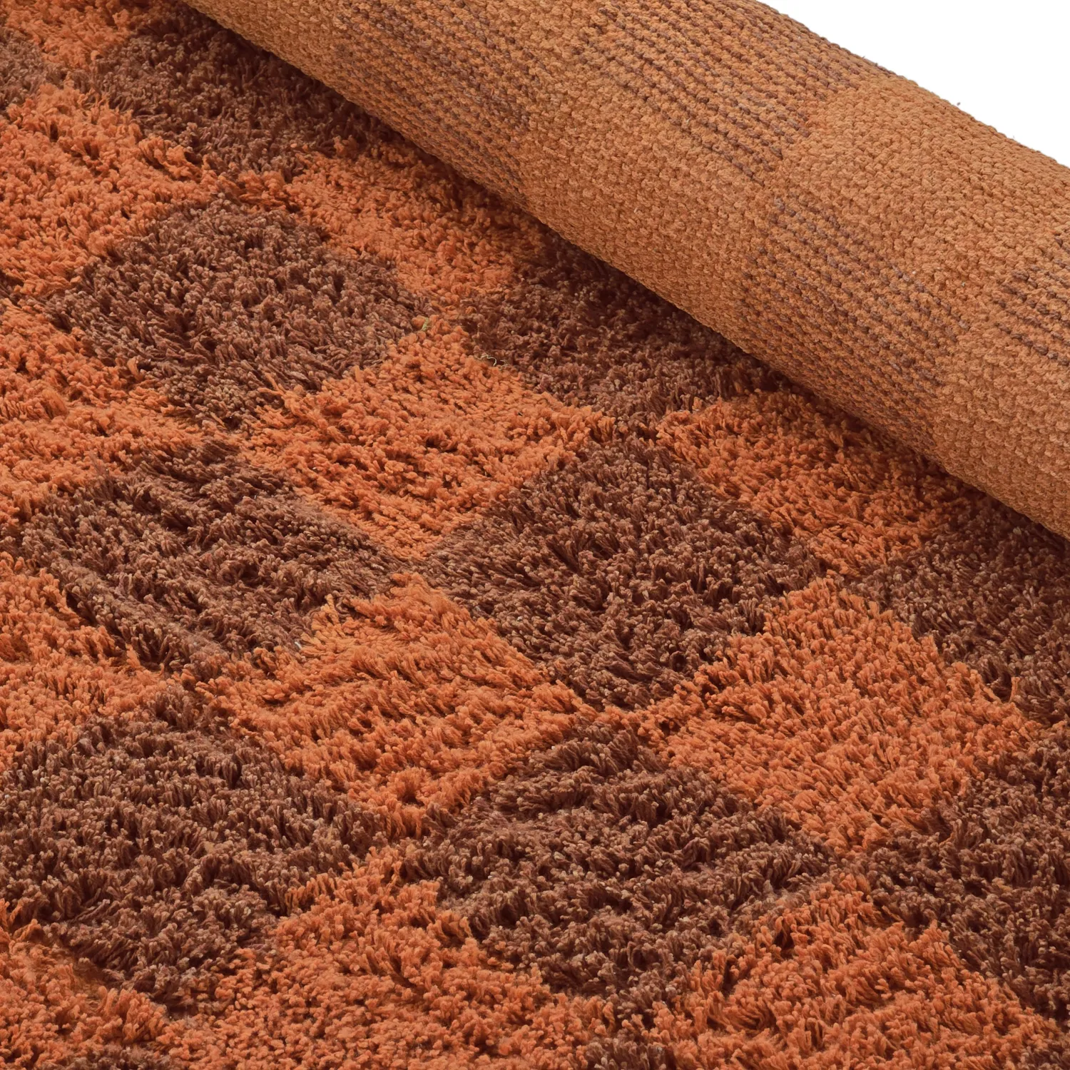 Tappeti rotondi - Elsey Natural Cotton Shaggy (arancione/rosso)