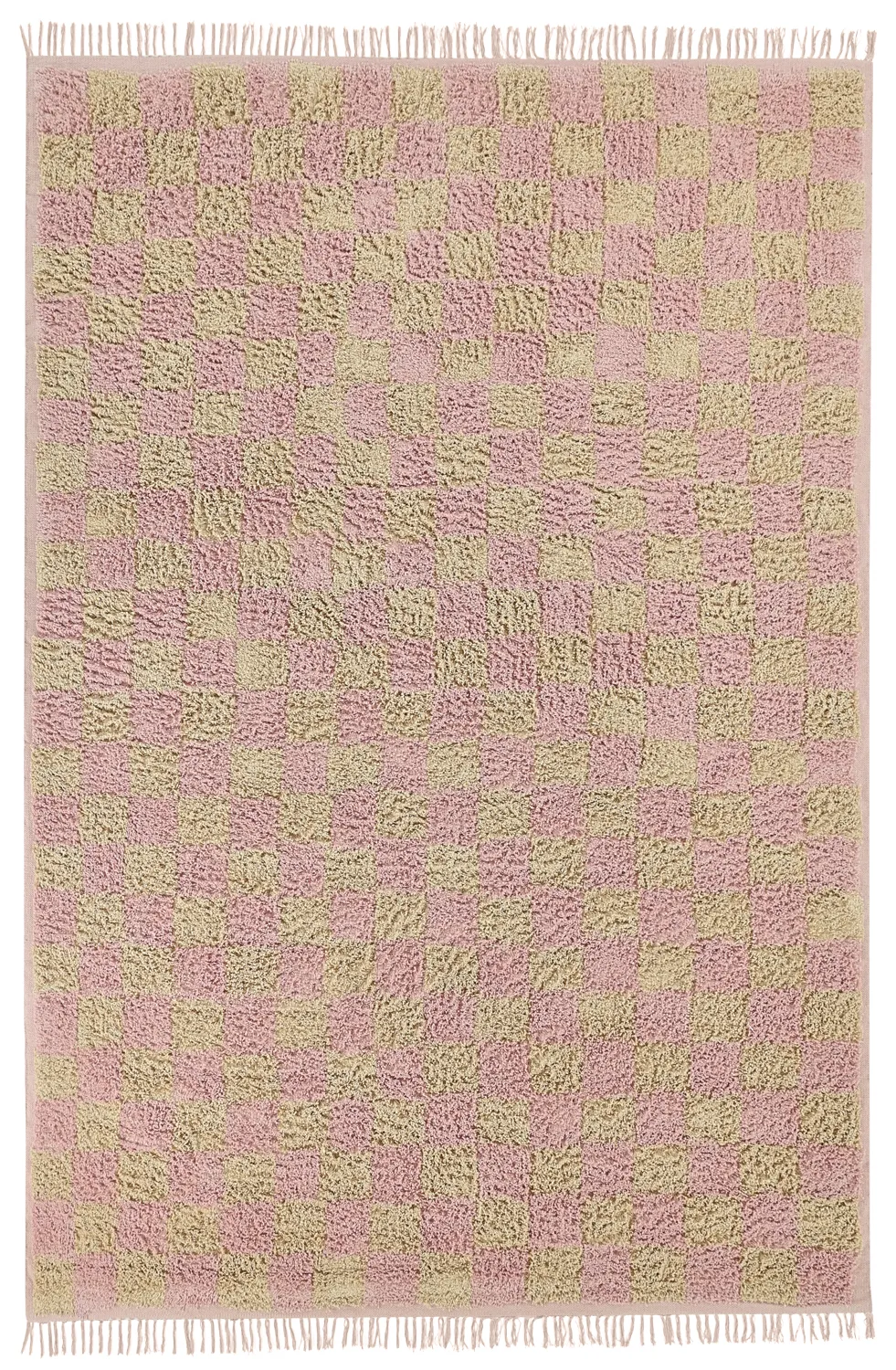 Tappeto A Pelo Lungo - Elsey Natural Cotton Shaggy (rosa/arancione)