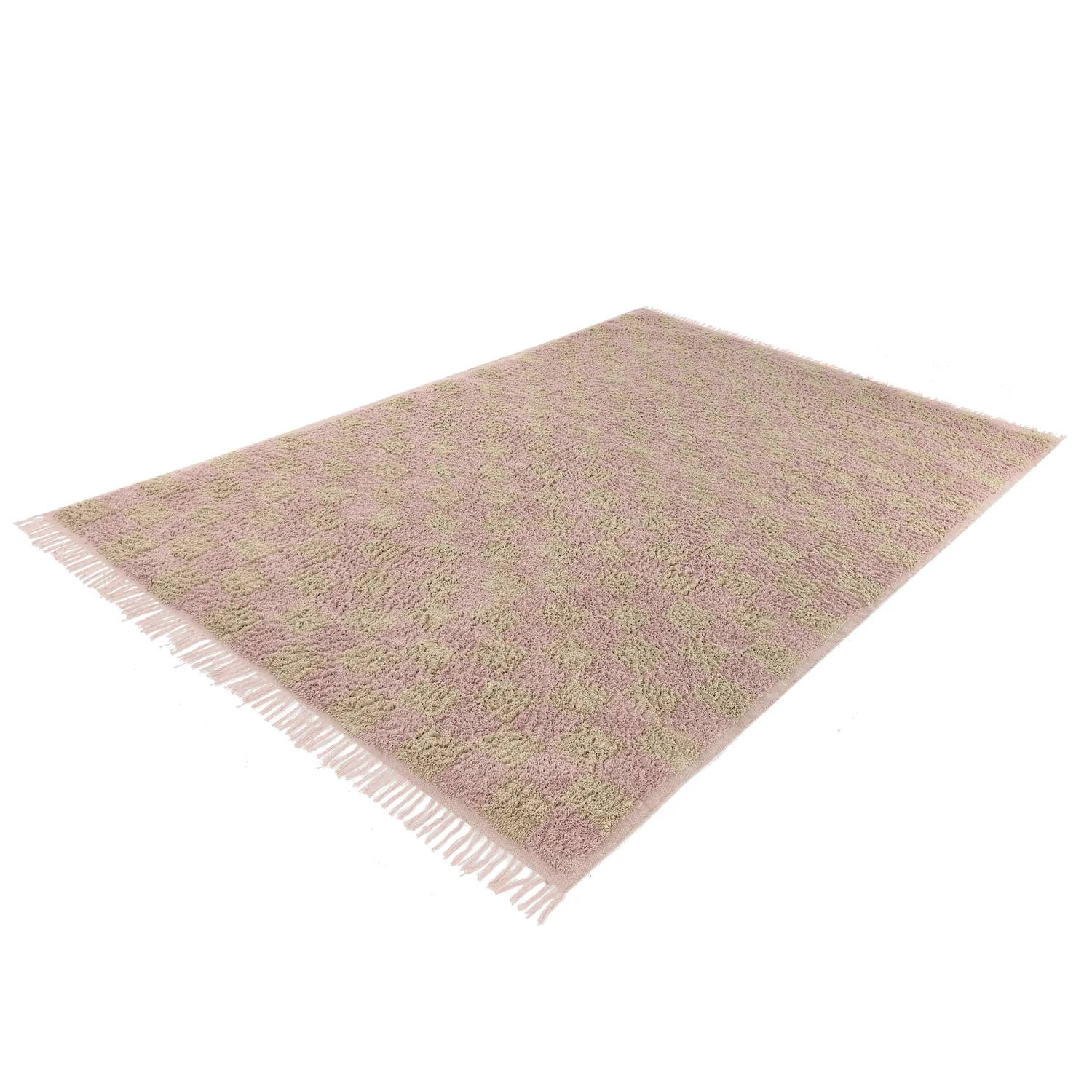 Tappeto A Pelo Lungo - Elsey Natural Cotton Shaggy (rosa/arancione)