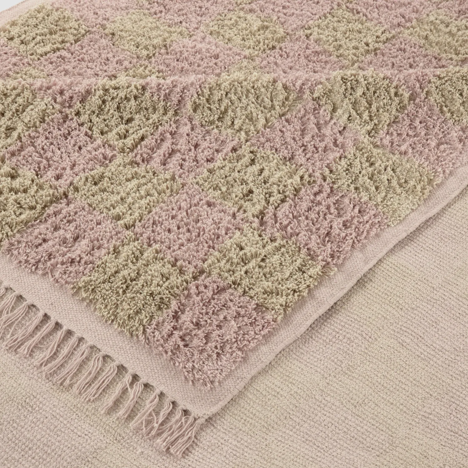 Tappeto A Pelo Lungo - Elsey Natural Cotton Shaggy (rosa/arancione)