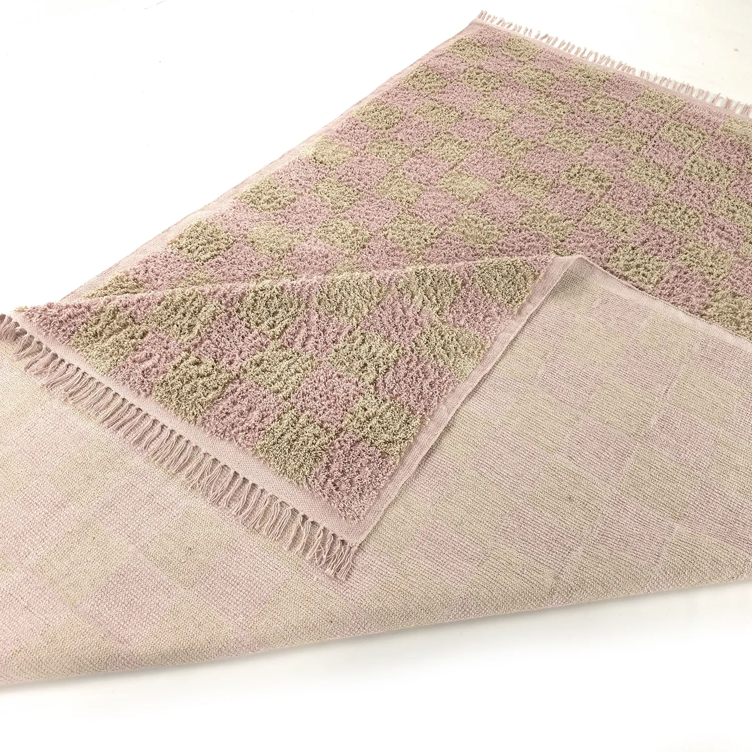 Tappeto A Pelo Lungo - Elsey Natural Cotton Shaggy (rosa/arancione)