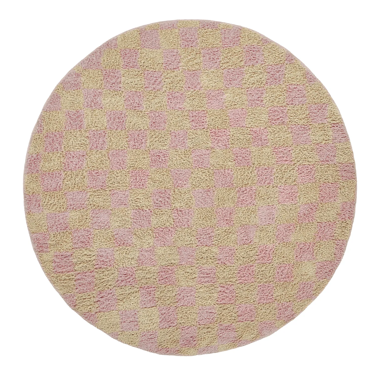 Tappeti rotondi - Elsey Natural Cotton Shaggy (rosa/arancione)