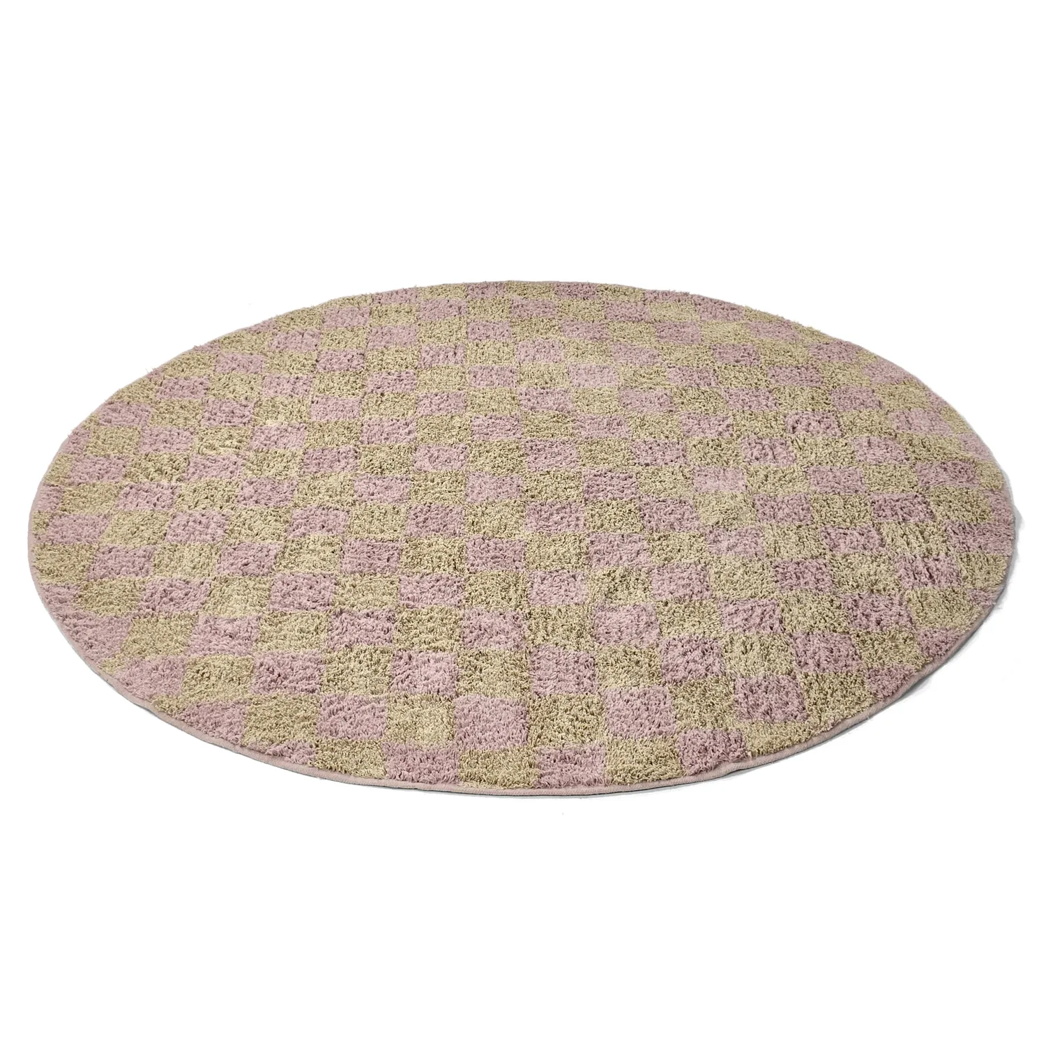 Tappeti rotondi - Elsey Natural Cotton Shaggy (rosa/arancione)