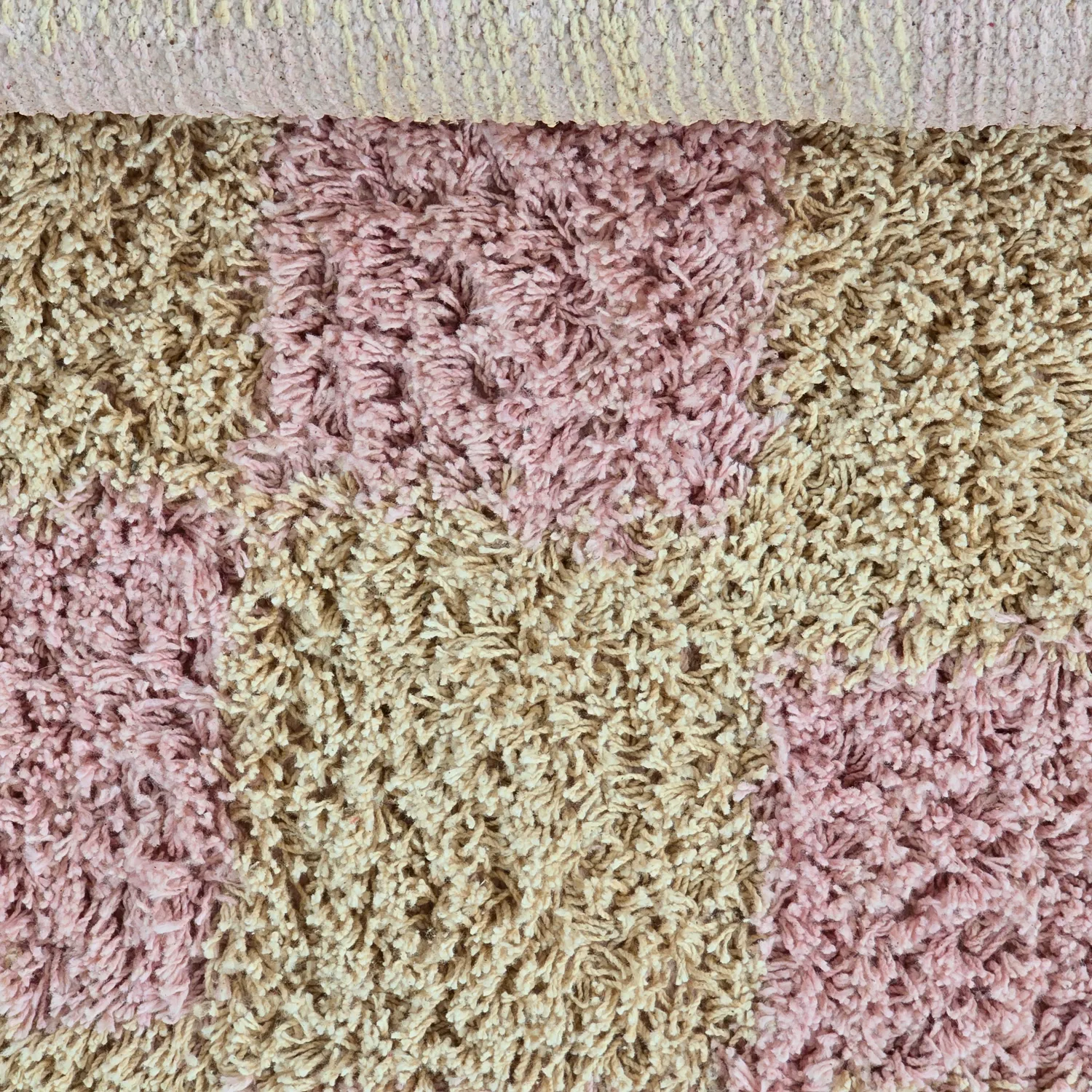 Tappeti rotondi - Elsey Natural Cotton Shaggy (rosa/arancione)