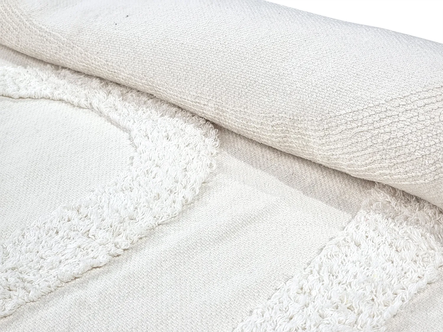 Tappeto A Pelo Lungo - Emilia Natural Cotton Shaggy (offwhite)