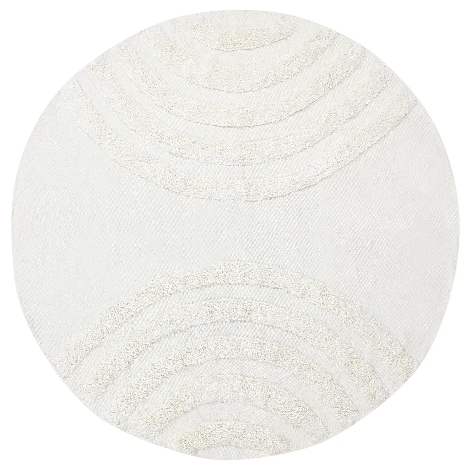 Tappeti rotondi - Everly Natural Cotton Shaggy (offwhite)