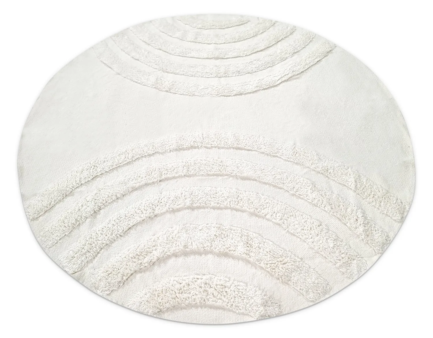 Tappeti rotondi - Everly Natural Cotton Shaggy (offwhite)