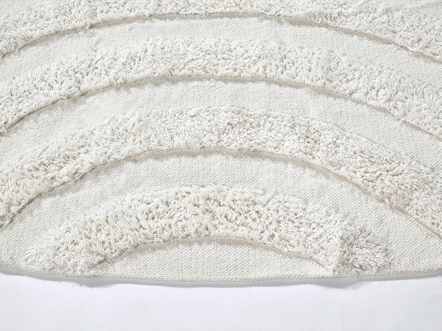 Tappeti rotondi - Everly Natural Cotton Shaggy (offwhite)