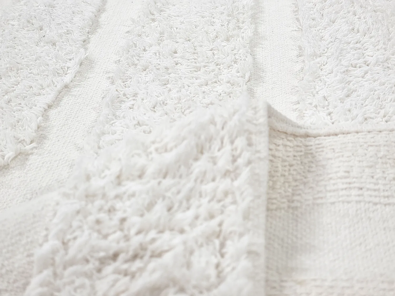 Tappeti rotondi - Fallon Natural Cotton Shaggy (offwhite)