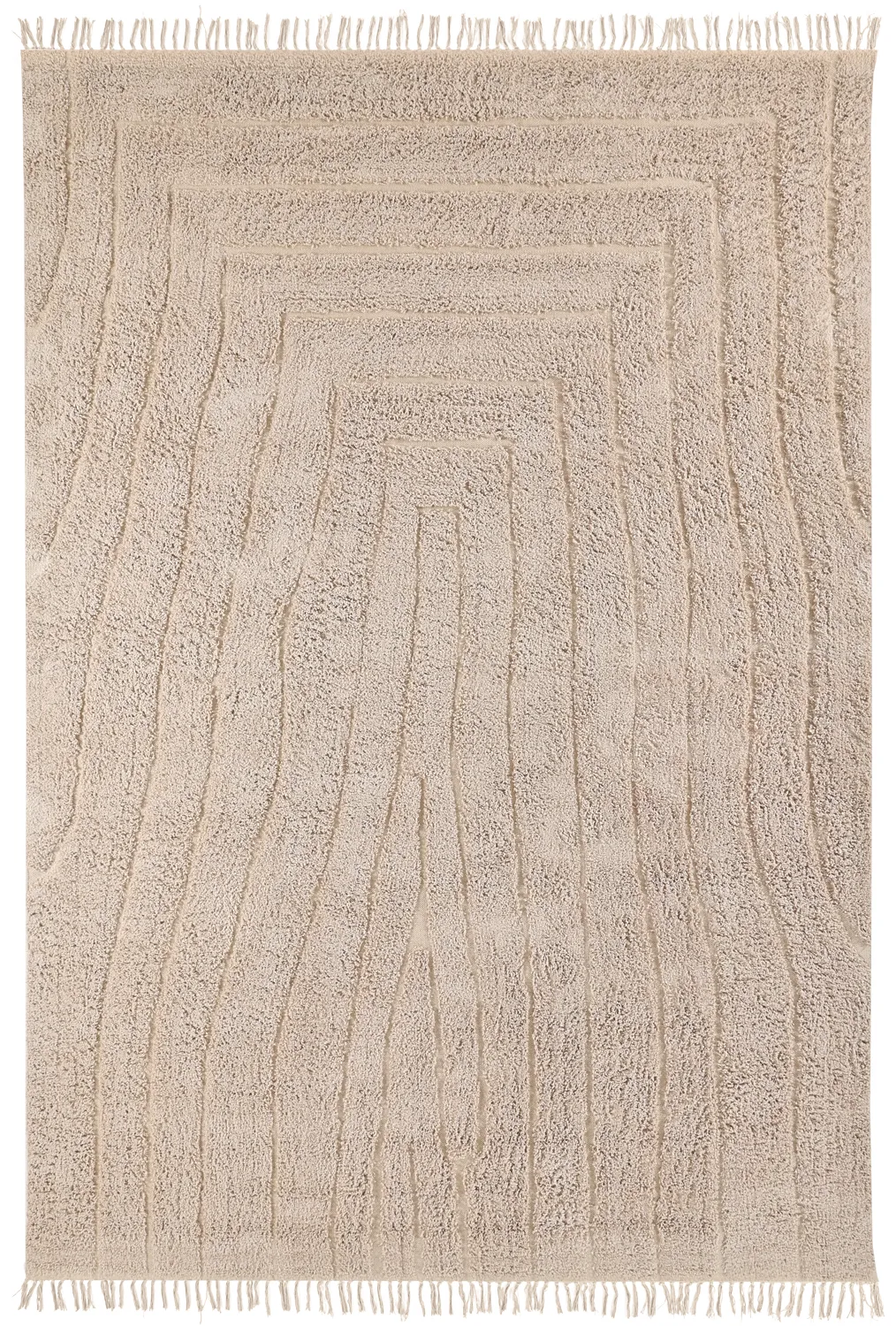 Tappeto A Pelo Lungo - Farley Natural Cotton Shaggy (beige)