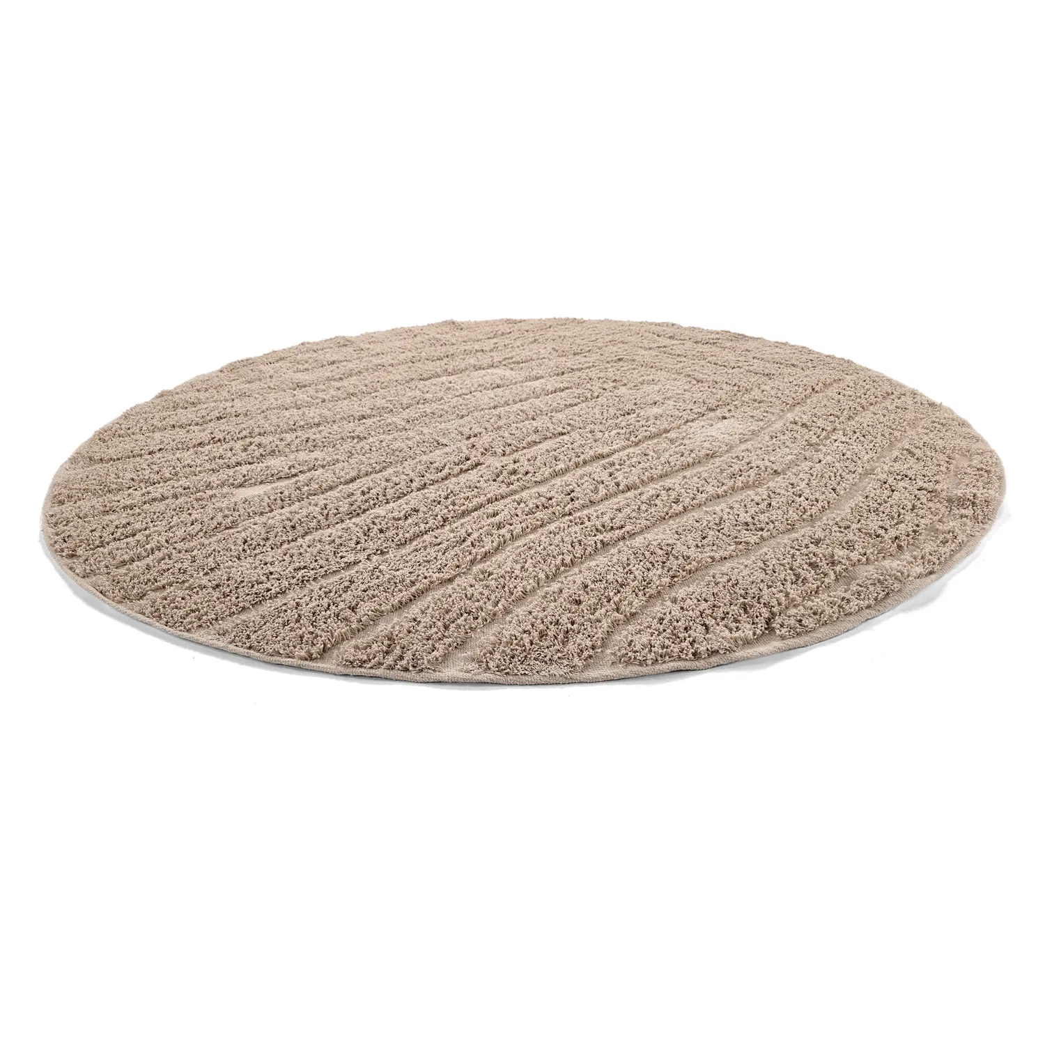 Tappeti rotondi - Farley Natural Cotton Shaggy (beige)