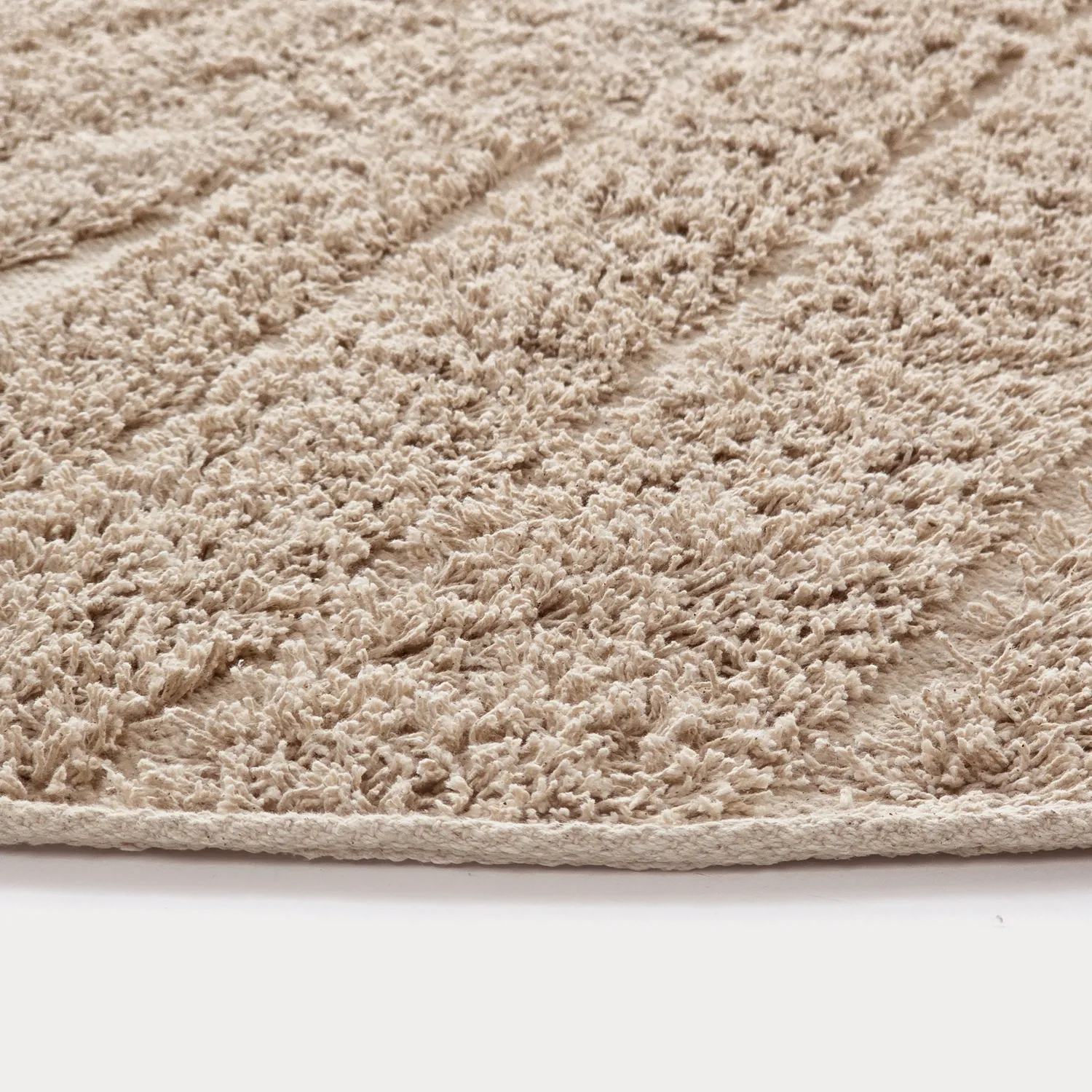 Tappeti rotondi - Farley Natural Cotton Shaggy (beige)