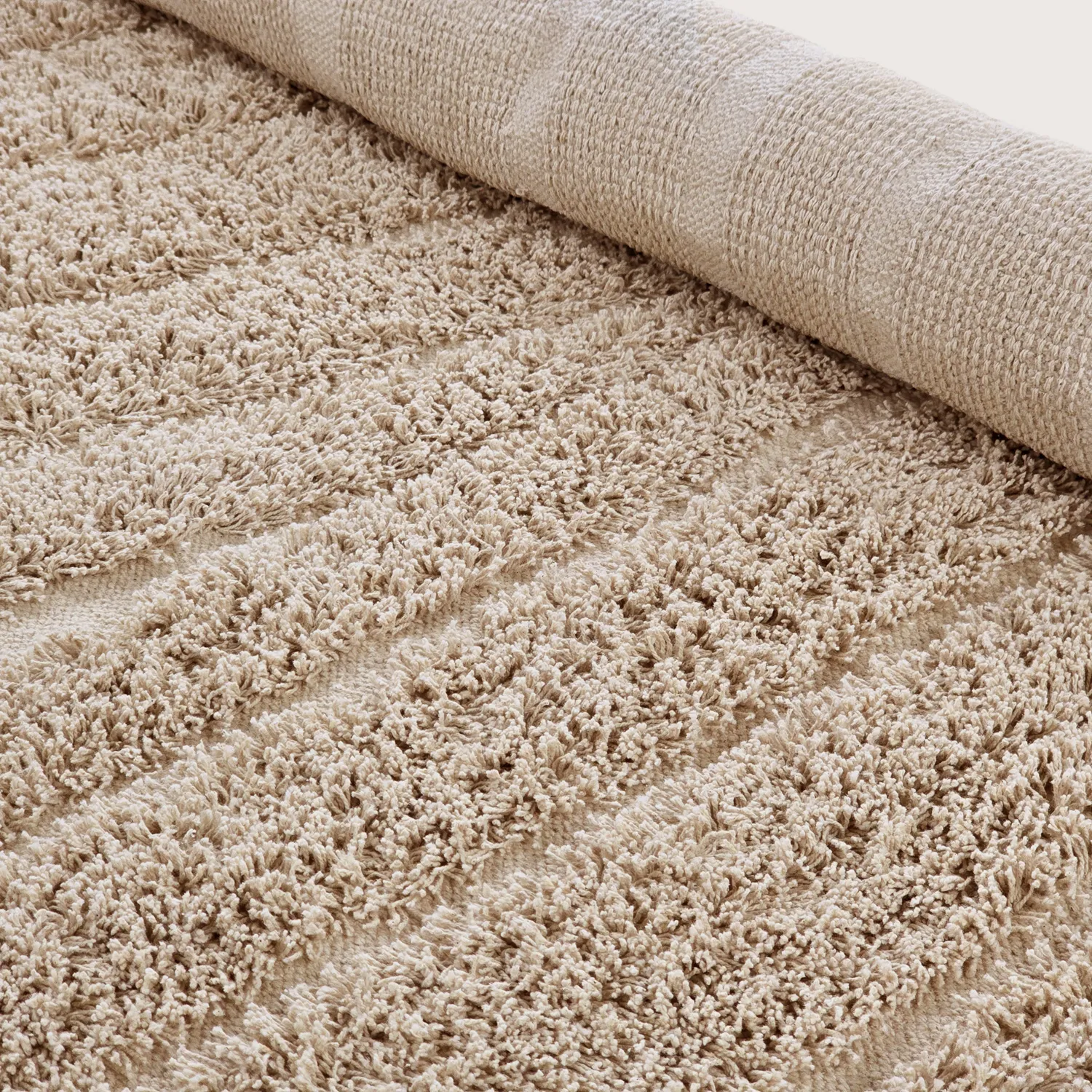 Tappeti rotondi - Farley Natural Cotton Shaggy (beige)