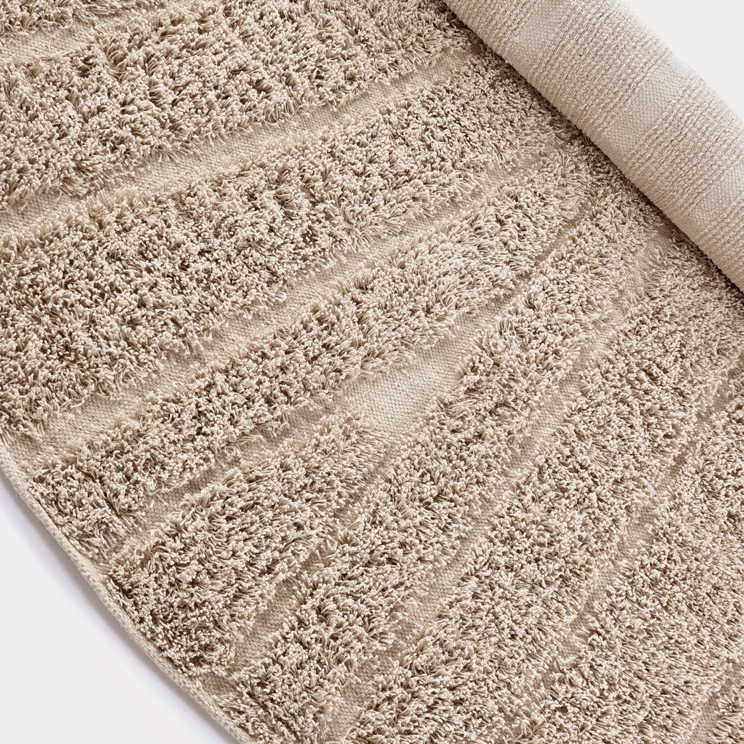 Tappeti rotondi - Farley Natural Cotton Shaggy (beige)