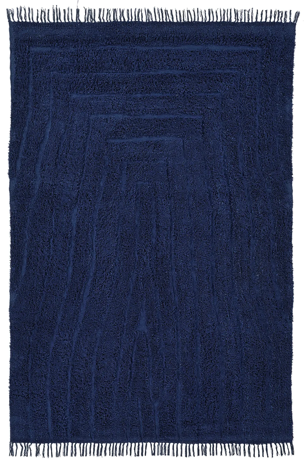 Tappeto A Pelo Lungo - Farley Natural Cotton Shaggy (blu)