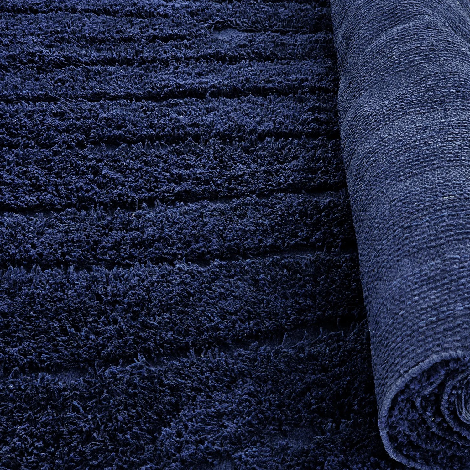 Tappeto A Pelo Lungo - Farley Natural Cotton Shaggy (blu)